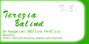 terezia balind business card